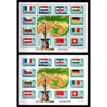 1977 - Ungarn - AFA 3166 og 3166U - Frimærke - 30-året for oprettelsen af  Donau kommissionen - Miniark komplet - Postfrisk.